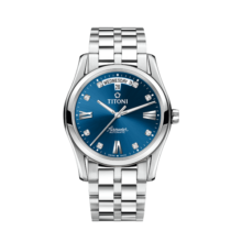 梅花（Titoni）瑞士手表 空中霸王系列 自动机械钢带男士腕表39mm 93808-S-259