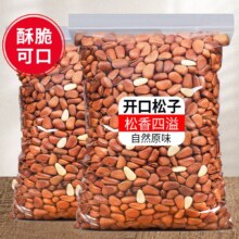 星辉优品罐装东北松子原味大颗粒开口松子坚果炒货新货办公室零食 【不好吃包退】松子袋装250g*2