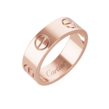 卡地亚（Cartier ）LOVE系列 18K玫瑰金色宽版LOVE戒指单枚  59