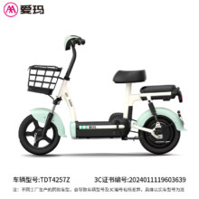 AIMA 爱玛 电动车小飞机48V12AH成人电动车电动自行车 源彩红 4