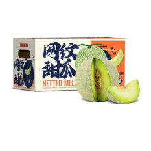 京鲜生 网纹蜜瓜 2粒装 净重4斤起 单果2斤*2件