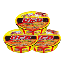 日清 方便面 UFO飞碟炒面 铁板牛肉风味 122g*3碗装