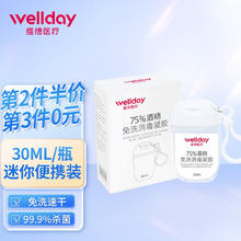 WELLDAY 维德 洗手消毒凝胶 便携式挂钩款酒精杀菌凝胶 出行旅途