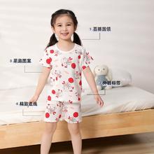 纯棉A类 儿童夏季家居服套装