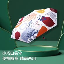 Paradise 天堂伞 遮阳伞女小巧便携防晒防紫外线黑胶太阳伞五折晴雨伞