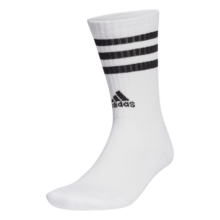 Plus会员、新加入店铺会员：adidas 舒适三条纹袜子 男女阿迪达斯官方 白/黑色