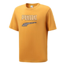 PUMA 彪马 纯色格纹logo 运动T恤