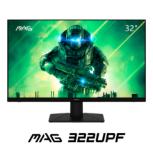 plus会员：微星（MSI）32英寸 4K 160Hz HDR400 快速液晶IPS 1ms(GTG) 90W Type-C 游戏电竞显示器屏 MAG 322UPF