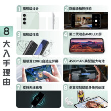 三星（SAMSUNG）Galaxy S23 FE AI手机 双光学防抖 5000万像素 拍照手机 同声翻译 5G长续航手机 8GB+256GB 晴云白