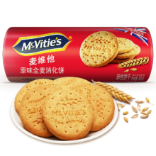 plus会员：McVitie's 麦维他 原味全麦消化饼 400g*5件