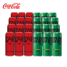 PLUS会员:可口可乐（Coca-Cola）混合装 无糖可乐330ml*12罐+无糖雪碧330ml*12罐