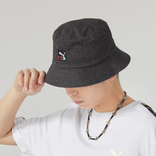 PUMA 彪马 户外男帽女帽新款运动帽黑色盆帽休闲渔夫帽023757-01