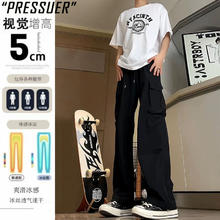 PRESSURE 防水冲锋裤潮牌美式夏季机能裤子宽松直筒户外登山工装裤