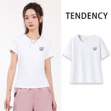 JEANSWEST 真维斯 正肩短袖T恤女夏季2024简约通勤休闲百搭显瘦