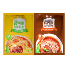 鲜一夻 100%纯荞麦鲜面1袋+100%纯玉米鲜面1袋