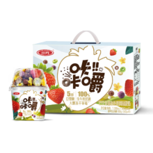 京东百亿补贴、plus会员立减、需首购:三元咔咔嚼谷物搅拌风味酸奶180g*6  大颗冻干草莓
