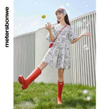 美特斯邦威短袖连衣裙女士夏季新款舒适时尚