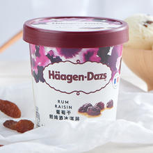 Häagen·Dazs 哈根达斯 Haagen-Dazs）葡萄朗姆酒口味大桶冰淇淋473ml 家庭装