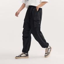 Semir 森马 2024秋季时尚潮流户外工装风伞兵长裤松紧腰百搭直筒休闲裤男