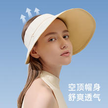 uvno 防晒帽女款空顶帽子新款遮阳帽太阳帽遮脸夏季防紫外线大帽檐