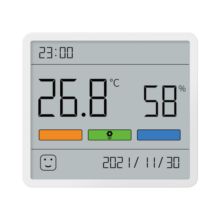 京东京造 温湿度计时钟室内温度计办公家用婴儿房壁挂桌面电子湿度计 高精度传感器 非蓝牙版