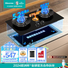 Hisense 海信 天然气燃气灶 家用嵌入式双灶家用打火灶具 5.2kW底座可调节燃气灶天然气 JZT-DB32