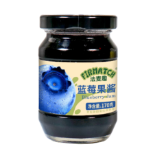 plus会员立减、需首购:法麦趣（FIRMATCH）蓝莓果酱228g 0脂肪 冰淇淋面包搭档烘焙酱料西餐水果酱