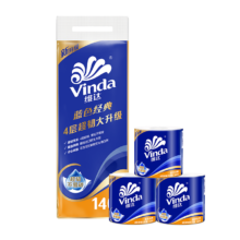 plus会员:维达（Vinda）卷纸 蓝色经典 卷纸 4层加厚  140克10卷*2件