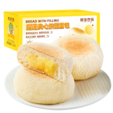 PLUS会员，需首购:榴莲西施 榴莲味 夹心纳豆面包240g/6枚