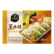 必品阁（bibigo）玉米蔬菜猪肉王水饺 1200g 约48只*3件