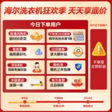 海尔（Haier）滚筒洗衣机全自动 母婴双筒 双子分区洗 大容量家用变频电机4+9公斤洗烘一体微蒸空气洗HB1258U1 双子洗烘