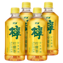 PLUS会员、学生价：怡宝 至本清润柠檬茶果汁茶饮料 450ml*4瓶
