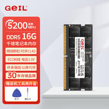GeIL 金邦 16G DDR5-5200 笔记本内存条 千禧系列￥188.43