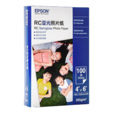 爱普生（EPSON） S450389  RC亚光照片纸 6英寸/4R/100张 证件照/生活照//照片墙/手账/小报打印