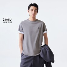 JACK&JONES 凉感面料 短袖男士T恤logo刺绣