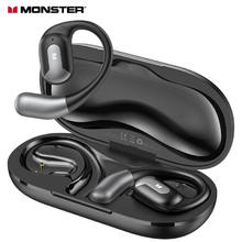 MONSTER 魔声 Open Ear AC317蓝牙耳机挂耳式不入耳快速充电运动骑行降噪长续航手机通用 曜夜黑