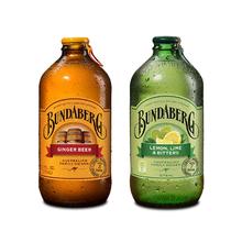 BUNDABERG 宾得宝 澳洲进口青柠姜汁气泡水饮料375ml*2瓶