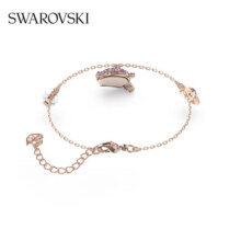 施华洛世奇（SWAROVSKI）【七夕情人节礼物】施华洛世奇  LITTLE 多彩牛 手链 本命年 礼物 镀玫瑰金色 5599156