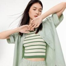 3日10点：eifini 伊芙丽 短袖衬衫外套 1E5912161