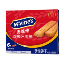 PLUS会员，需弹券:McVitie's麦维他 原味 纤滋棒180g*3件