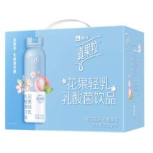 蒙牛真果粒花果轻乳草莓白桃乳酸菌牛奶饮品低脂肪10瓶官方旗舰店