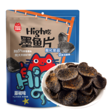 喜盈盈 High吃墨鱼片 5%鲜香墨鱼汁虾片追剧休闲零食品小吃 藤椒味178g