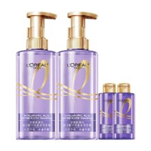 欧莱雅 玻尿酸洗发露补水蓬松控油洗发露400ml*2?润发乳100ml*2