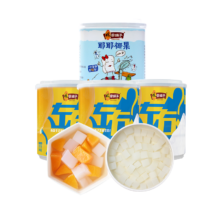 PLUS会员：林家铺子 椰果黄桃混合水果罐头（2椰果+2左右双色） 200g*4罐