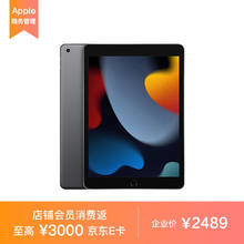 Apple 苹果 iPad 10.2英寸平板电脑 2021款(256GB WLAN版/A13芯片) 深空灰色 MK2N3CH/A*企业专享