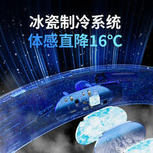 倍想 挂脖风扇冰瓷降温小型USB风扇便携无叶制冷小空调降温神器