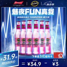 mike's 百威麦克斯桃之夭夭3度起泡酒鸡尾酒微醺果酒桃子味275ml*6瓶