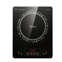 Plus会员：美的（Midea）电磁炉 2200W大功率 家用触控按键 耐用面板 八档火力 纤薄 定时功能电磁灶火锅炉 C22-RT22E01