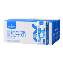 京东百亿补贴:1号会员店 One's Member  脱脂纯牛奶 200ml*30盒 3.6g乳蛋白