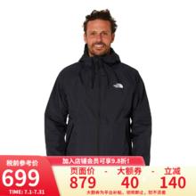 THE NORTH FACE 北面 TNF北面美版男款ANTORA RAIN防风连帽冲锋衣 JK3-黑色 S